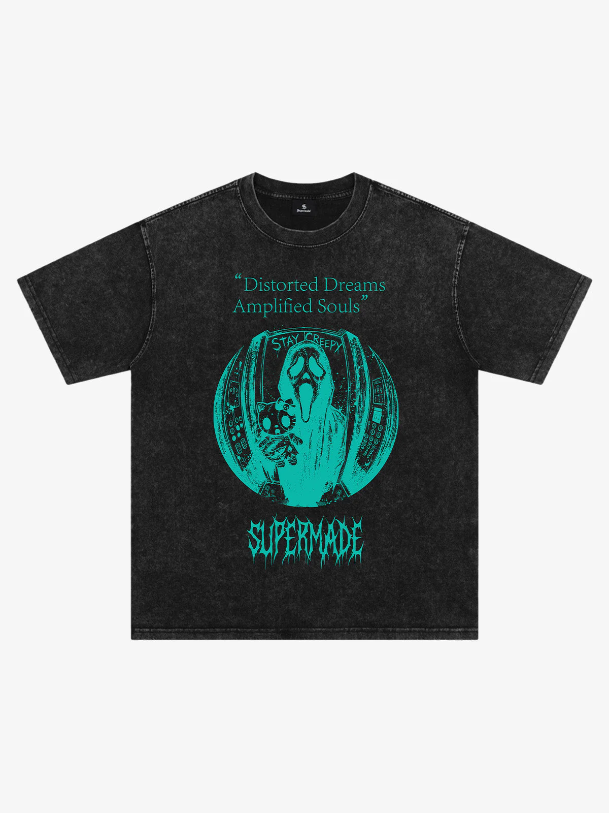 Vintage Washed Distorted Graphic T-Shirt