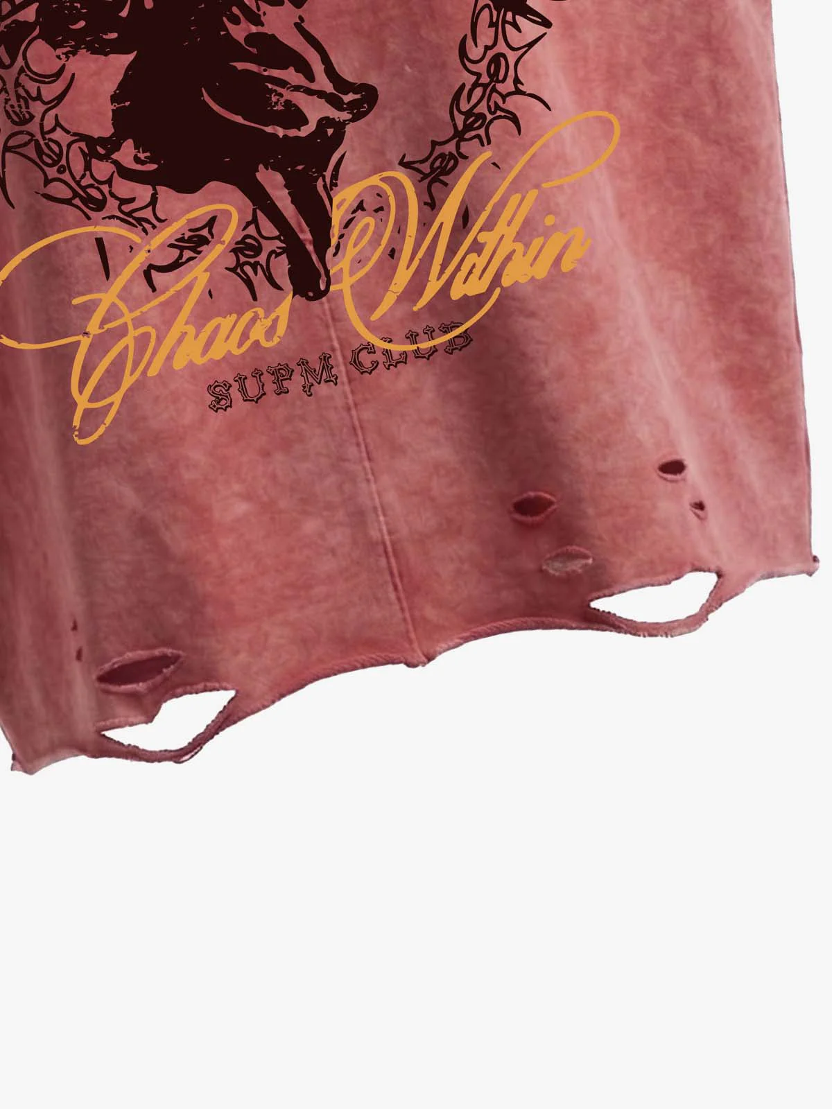 Vintage Washed Distressed Angel Graphic Sleeveless T-Shirt - Image 9