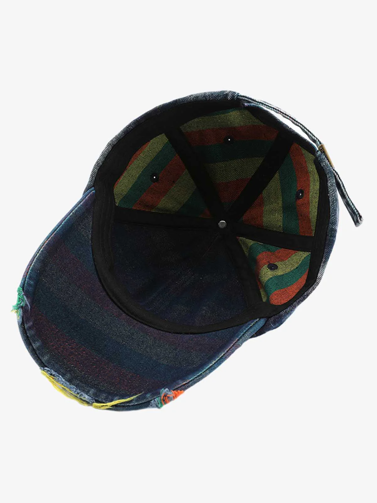Vintage Washed Distressed Denim Baseball Cap - Image 7