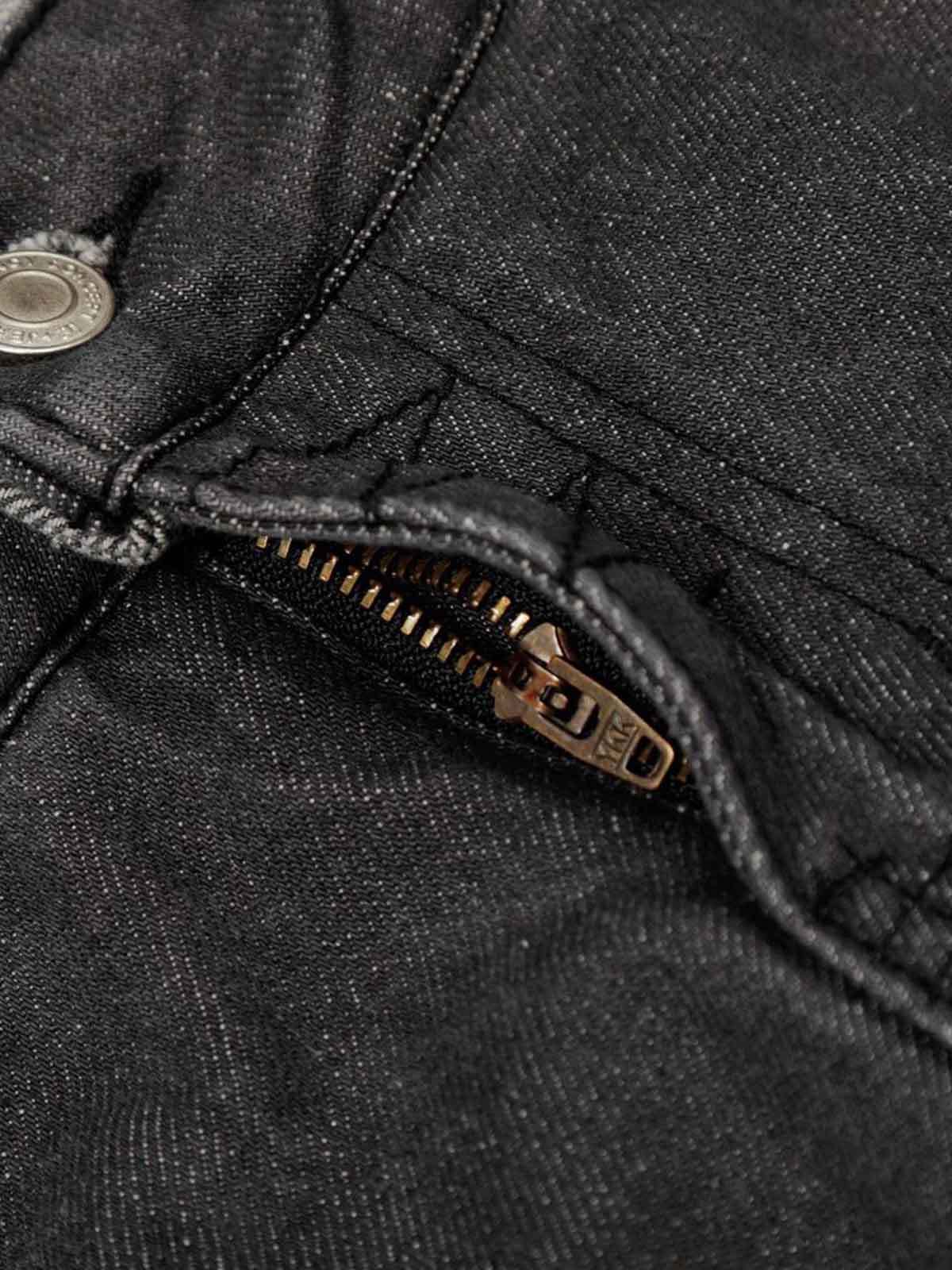 Vintage Washed Layered Waist Wide Leg Denim Jeans - Image 6