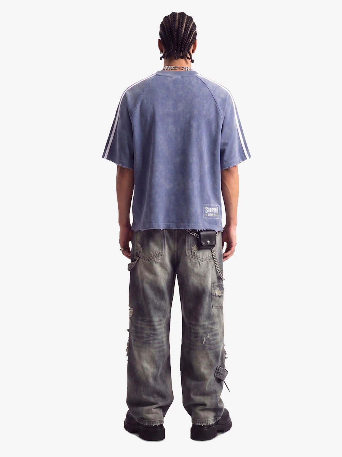 Vintage Washed Number 7 Badge Graphic T-Shirt - Image 4