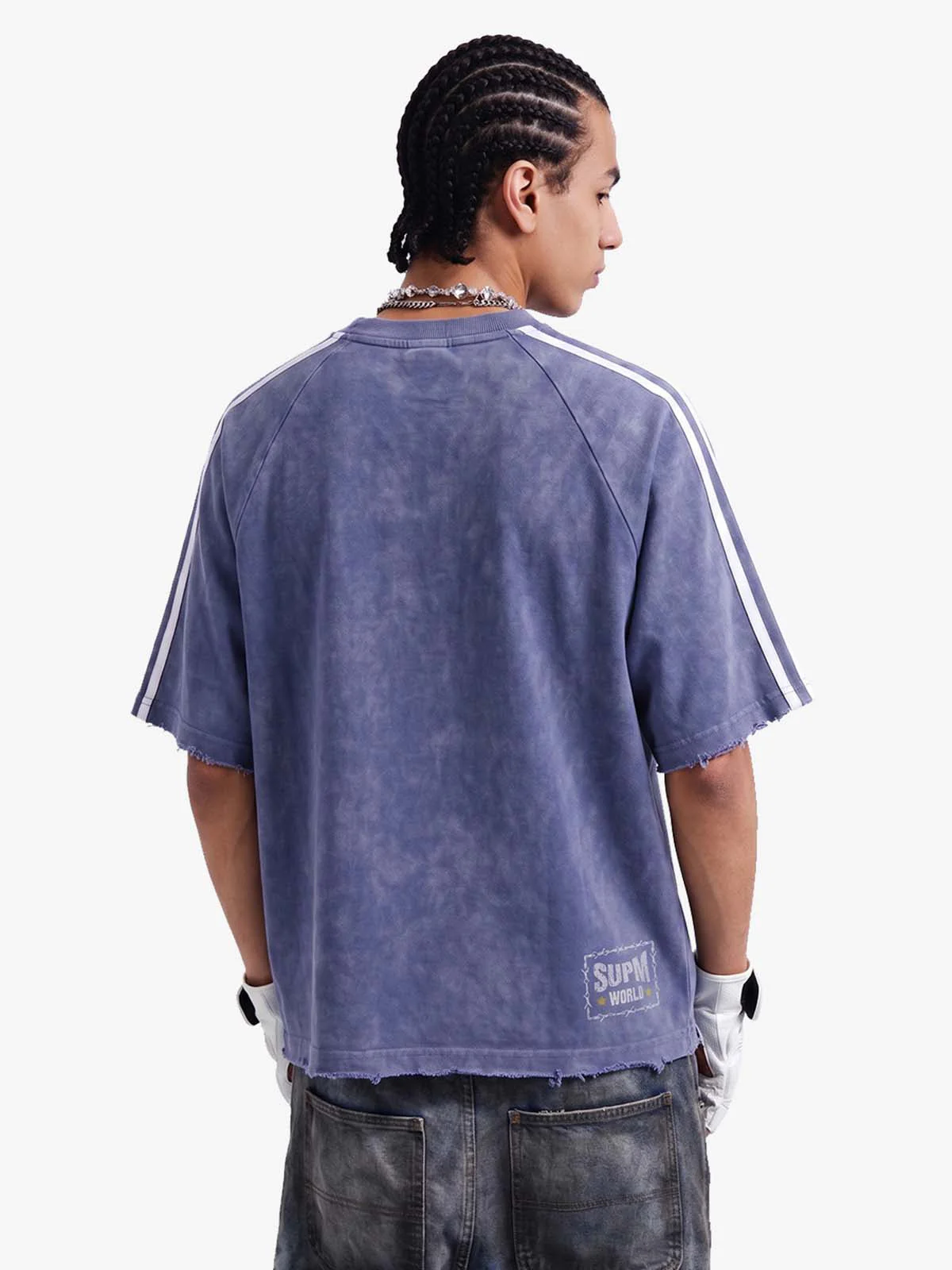 Vintage Washed Number 7 Badge Graphic T-Shirt - Image 5