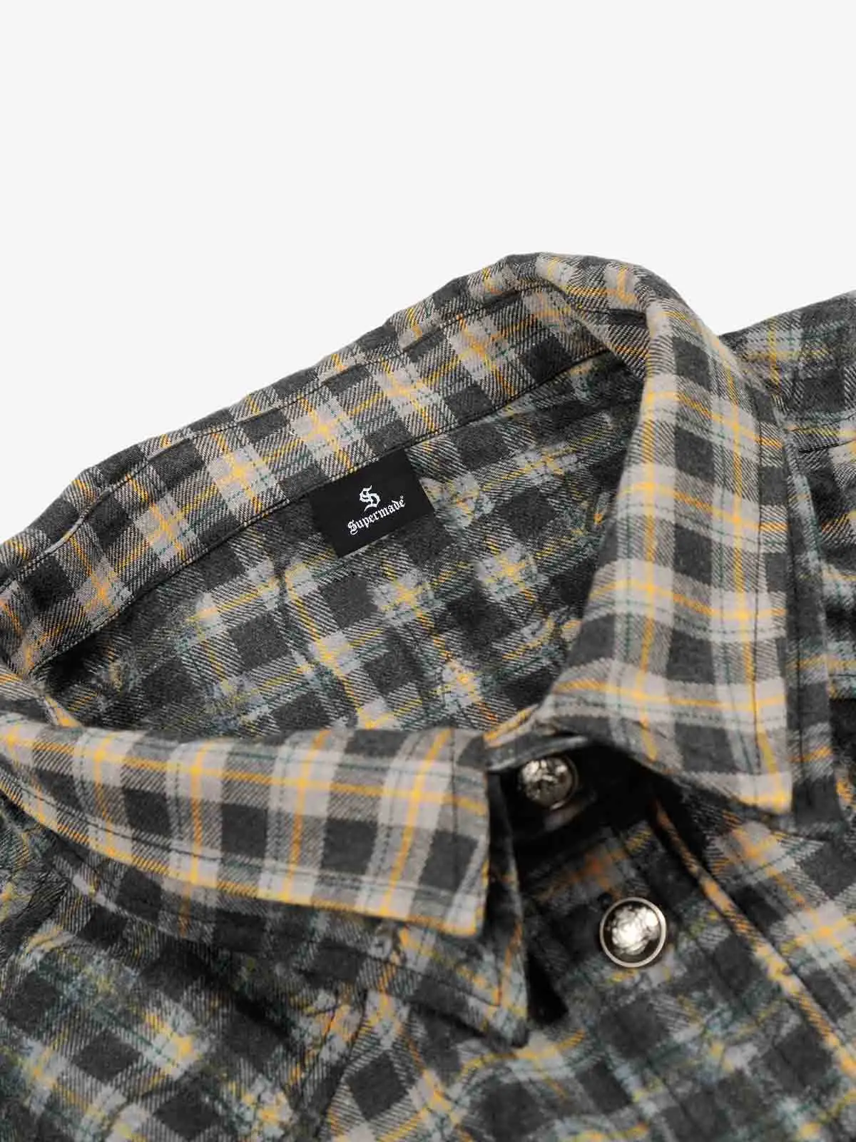 Vintage Washed Plaid Cropped Shirt Jacket - Image 7