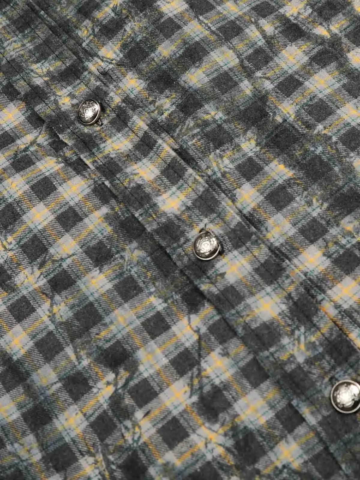 Vintage Washed Plaid Cropped Shirt Jacket - Image 8