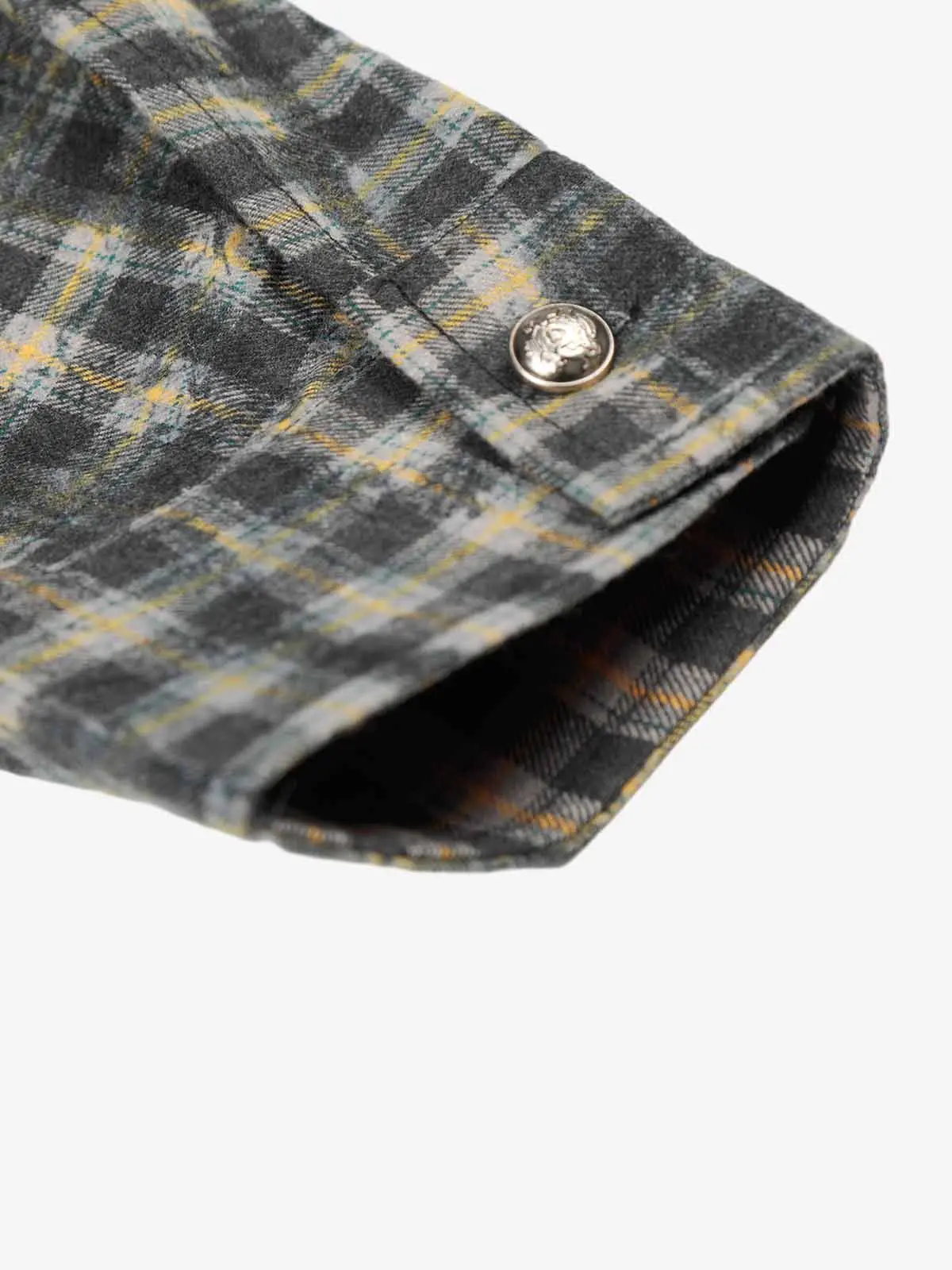 Vintage Washed Plaid Cropped Shirt Jacket - Image 9