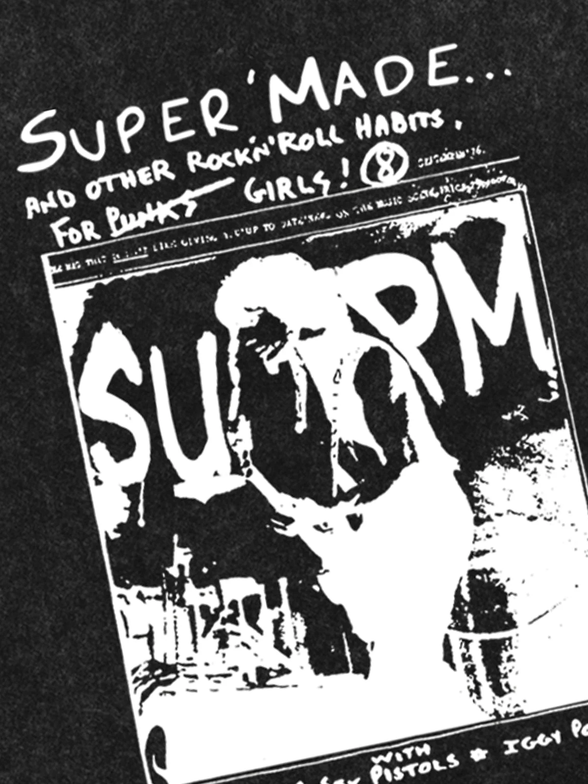 Vintage Washed Punk Graphic Print T-Shirt - Image 12