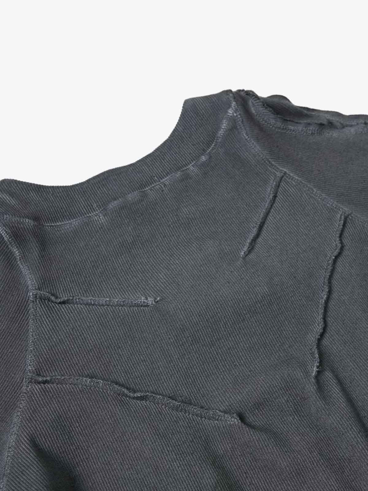 Vintage Washed Sculpted Seam Ribbed Long Sleeve T-Shirt - 2624 - Image 11