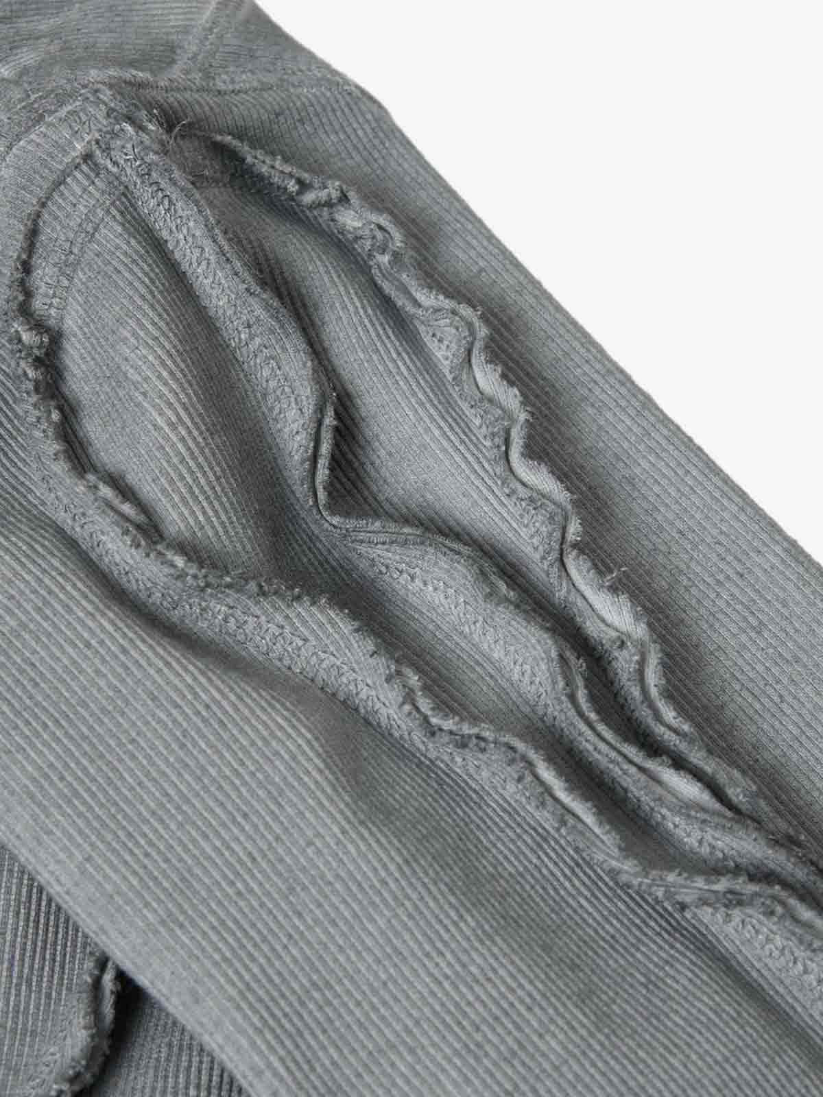 Vintage Washed Sculpted Seam Ribbed Long Sleeve T-Shirt - 2624 - Image 8