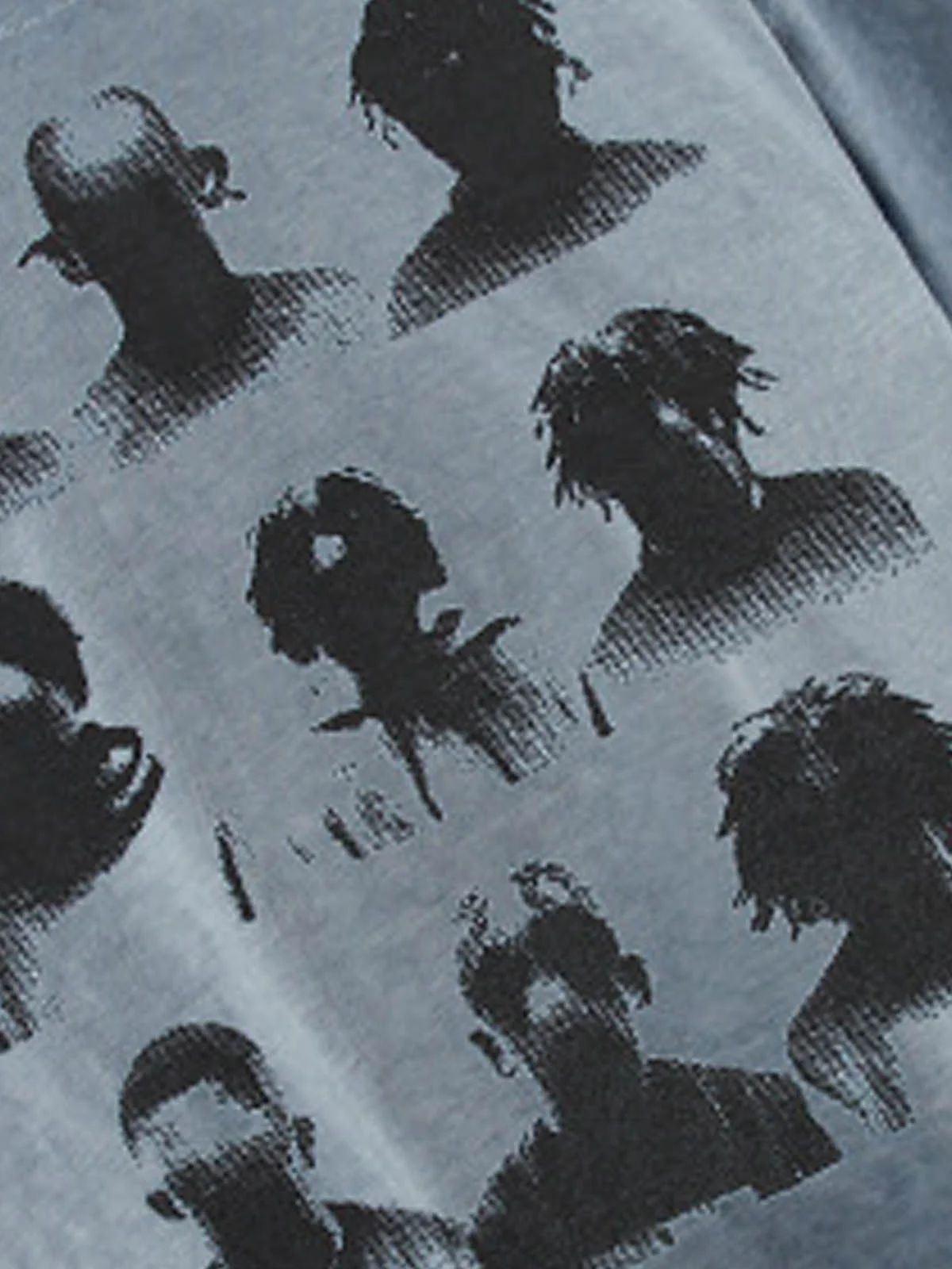 Vintage Washed Shadow Portrait Print T-Shirt - Image 5