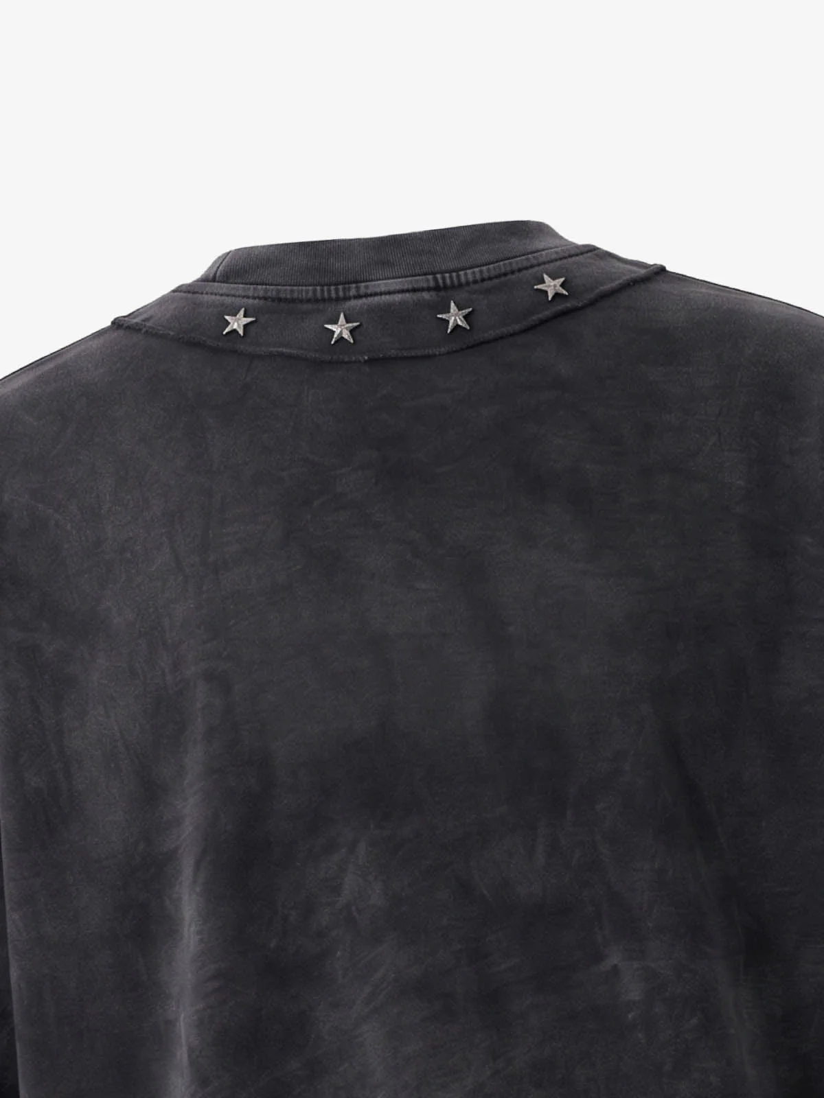 Vintage Washed Star Stud Collar Graphic T-Shirt - Image 8