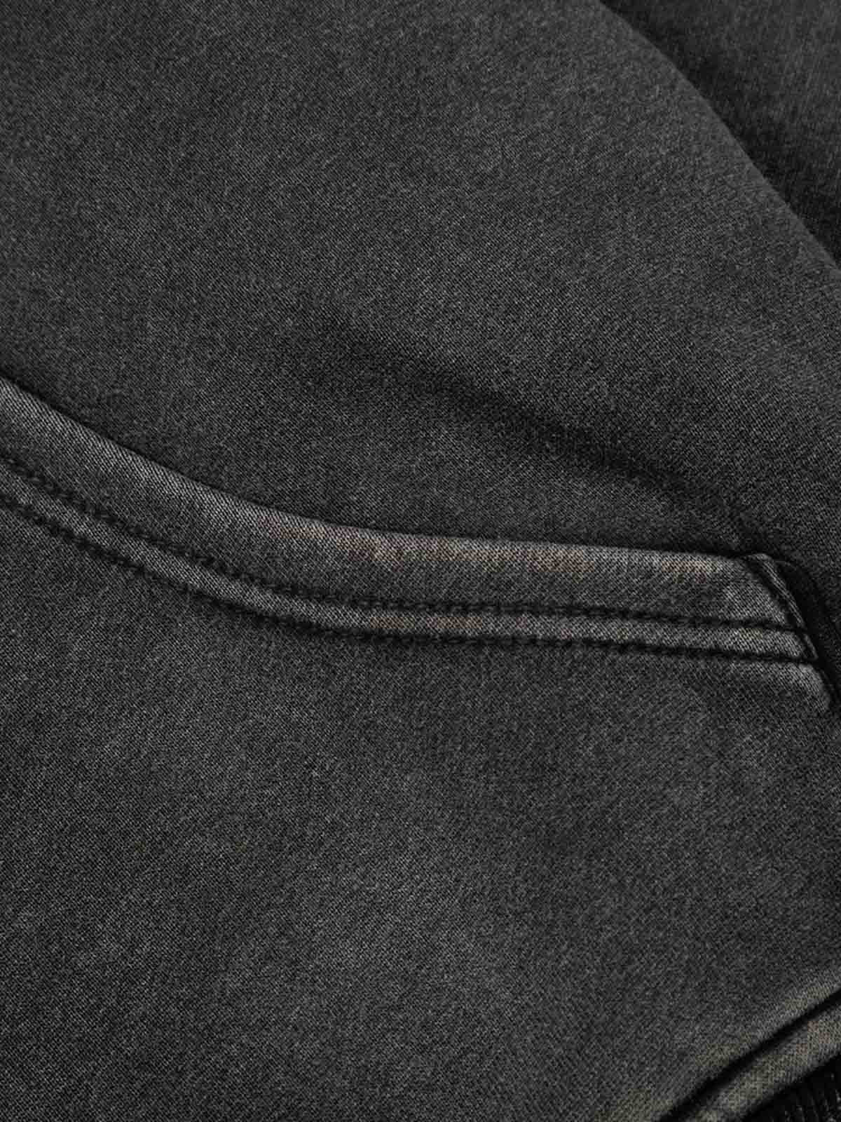 Vintage Washed Symmetrical Star Rhinestone Zip-Up Hoodie - Image 13