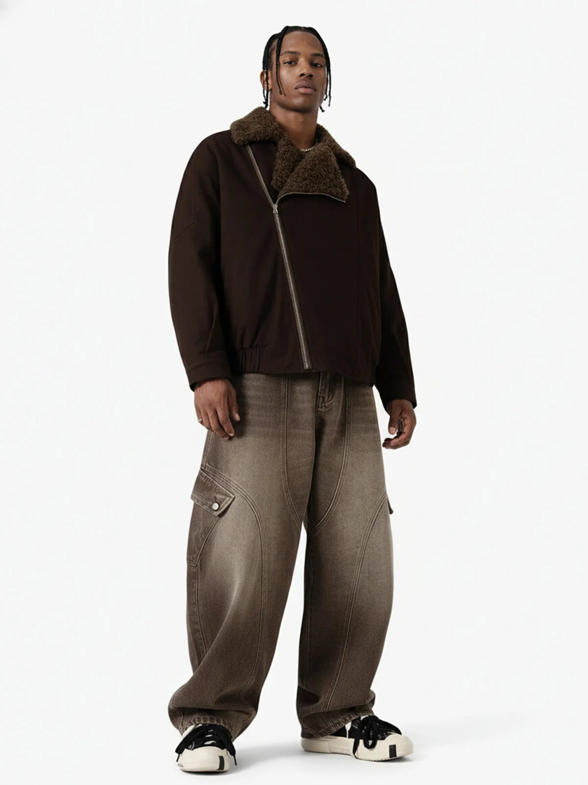 Vintage Washed Workwear Barrel Jeans - 2593 - Image 3