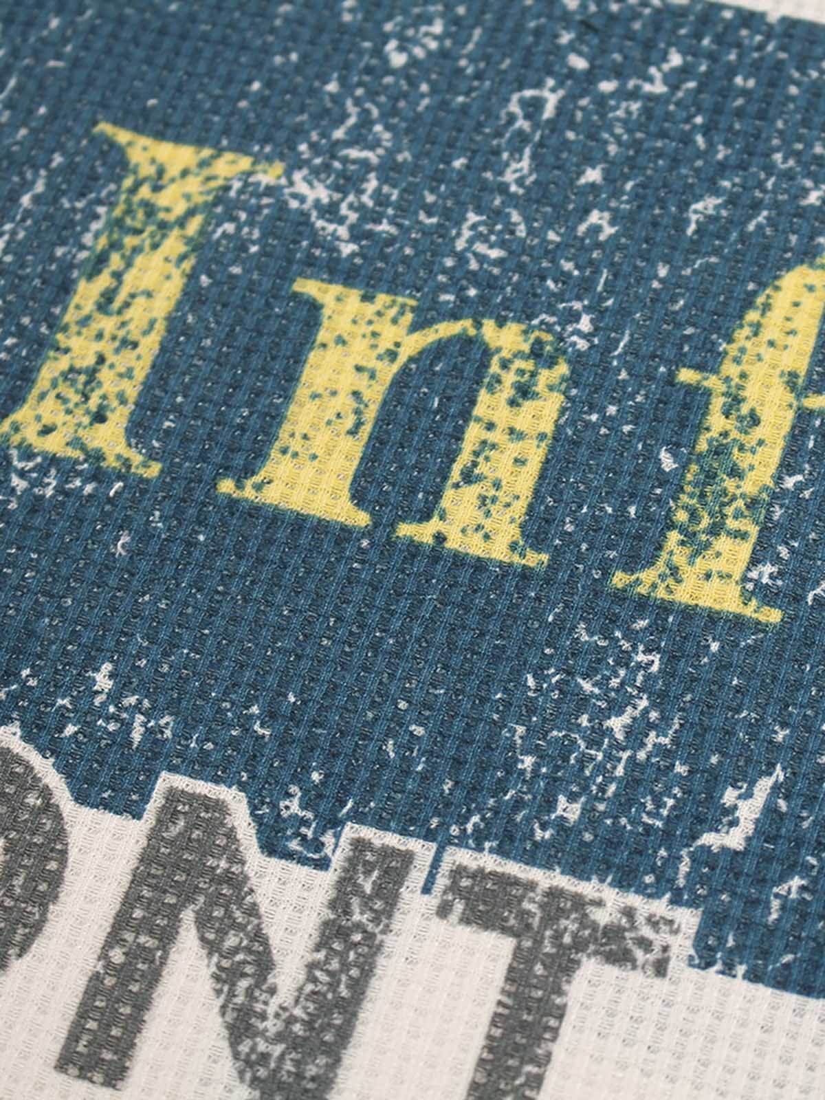 Waffle Knit Graphic Print Crewneck Sweatshirt - 2496 - Image 13