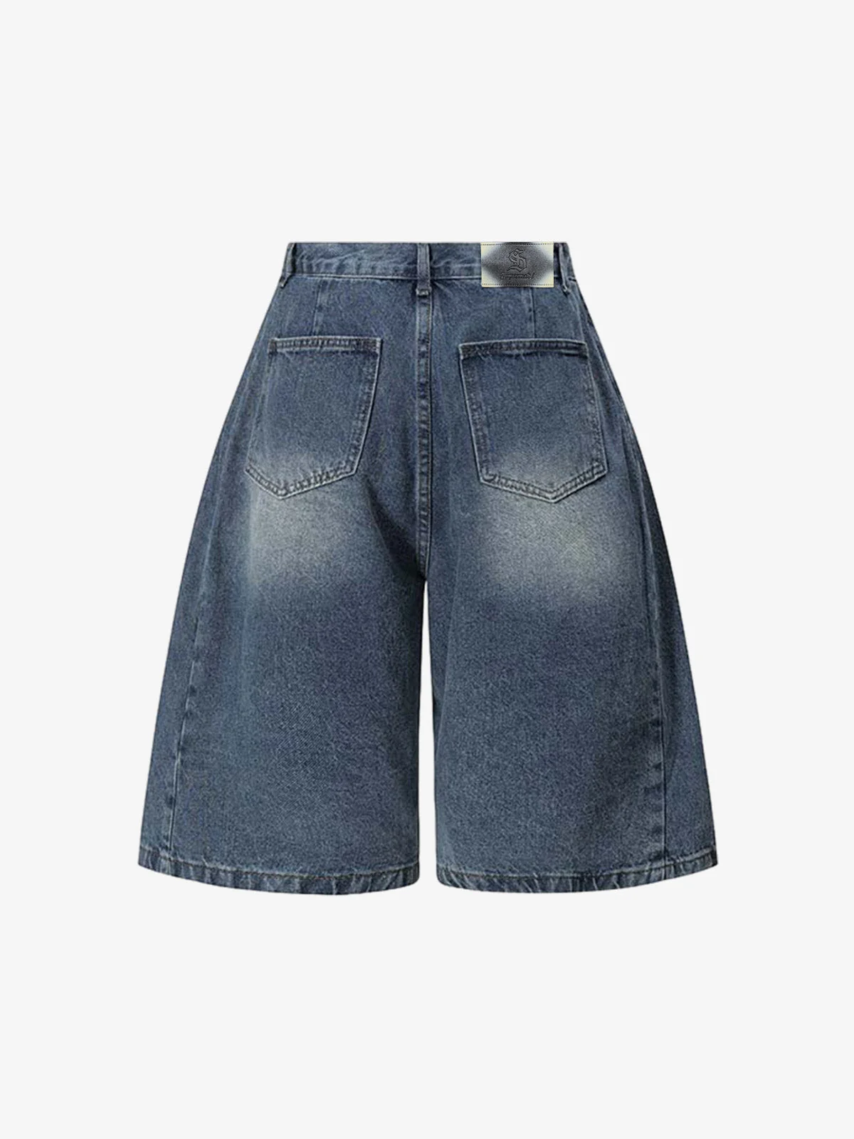 Washed Denim Wide Leg Jorts - Image 2