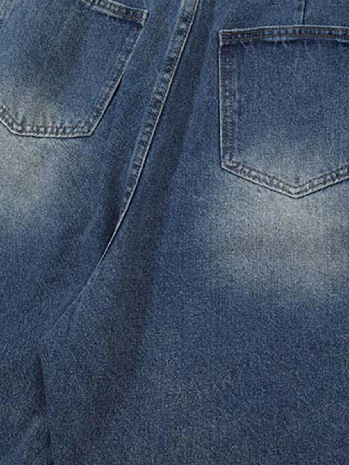 Washed Denim Wide Leg Jorts - Image 6