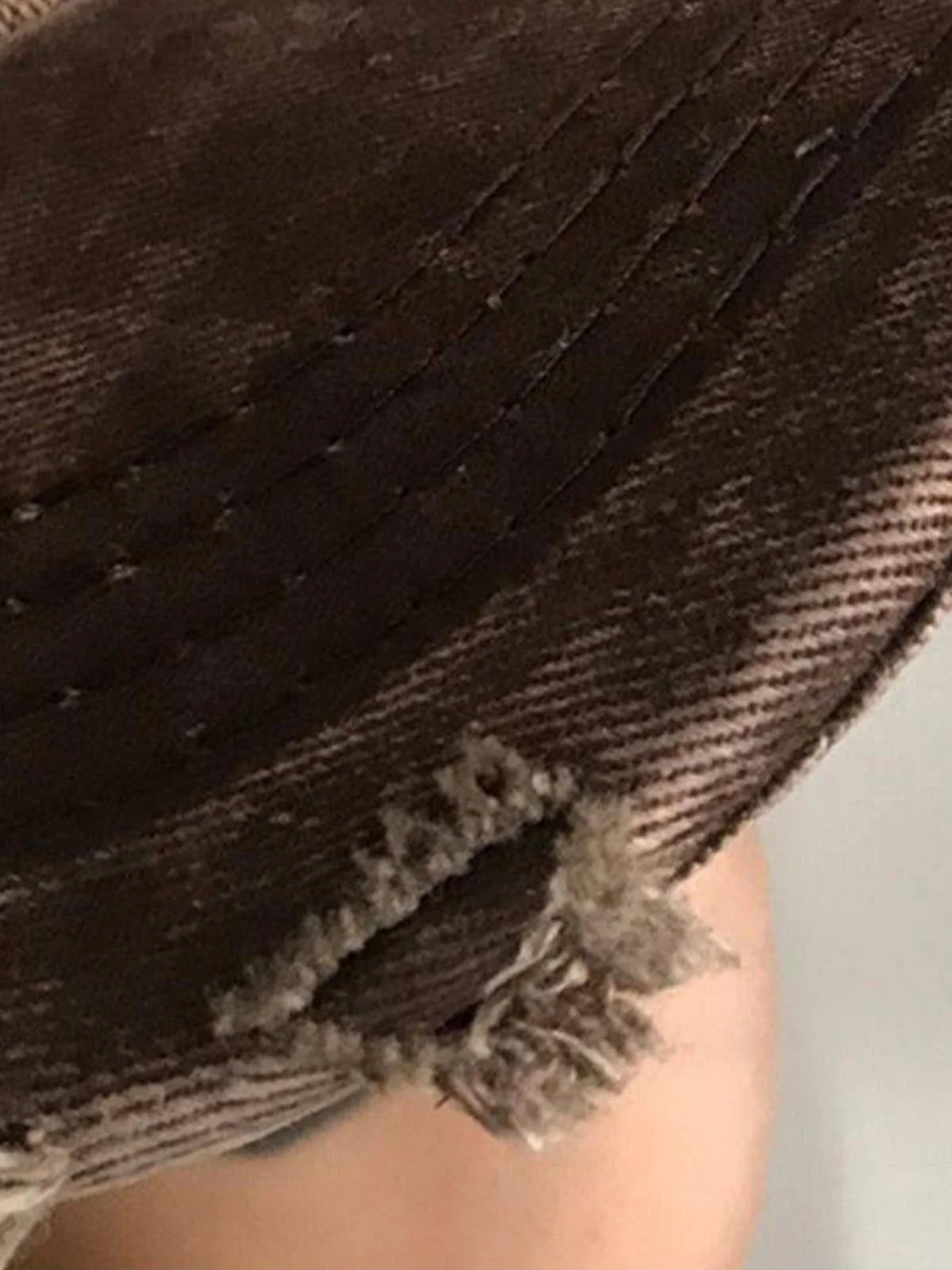 Washed Distressed Frayed Brim Baseball Cap - Image 10