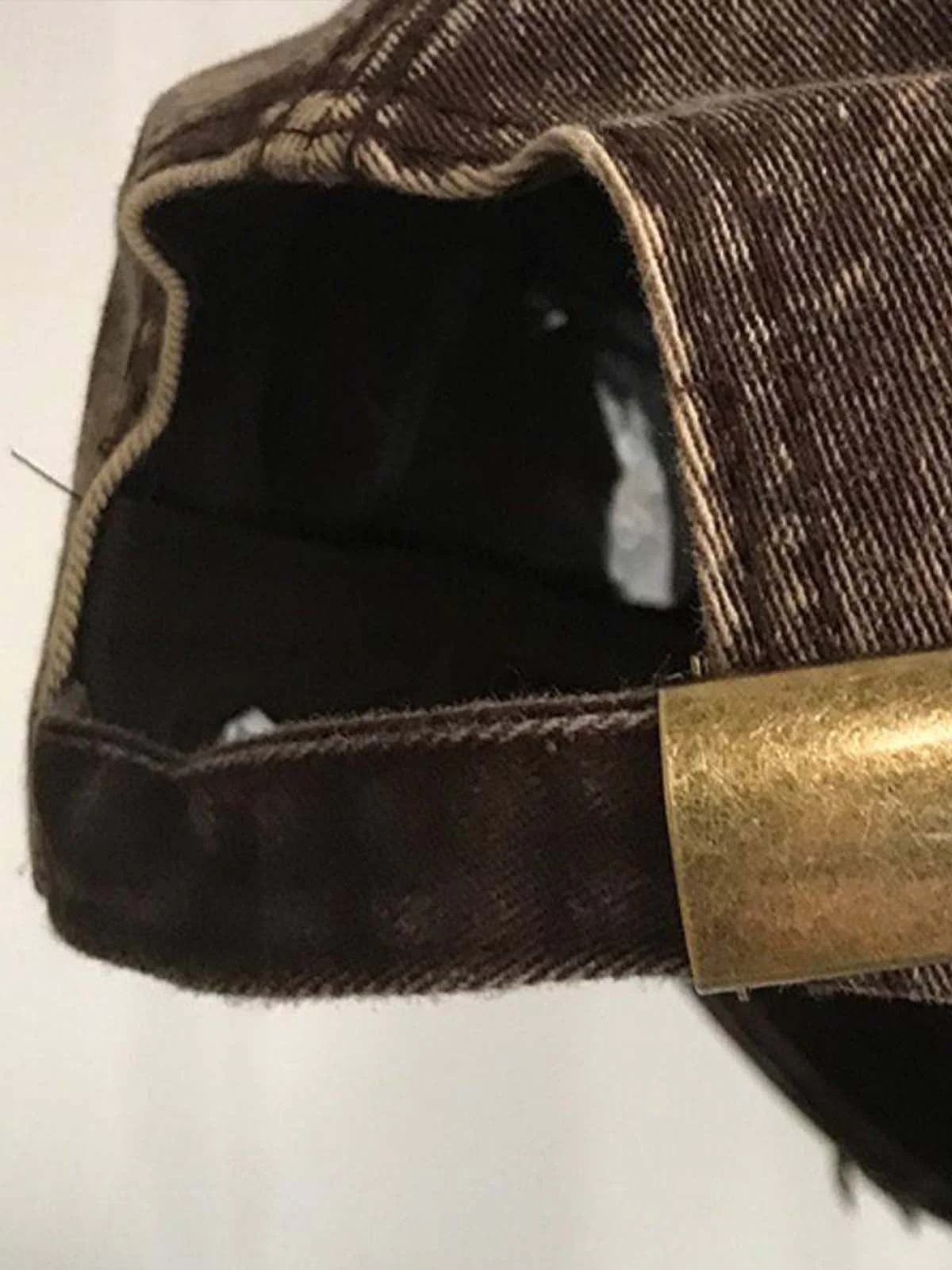 Washed Distressed Frayed Brim Baseball Cap - Image 12
