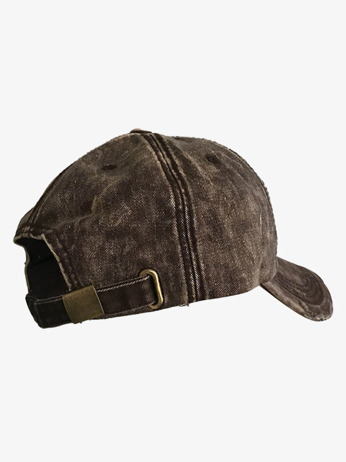 Washed Distressed Frayed Brim Baseball Cap - Image 5