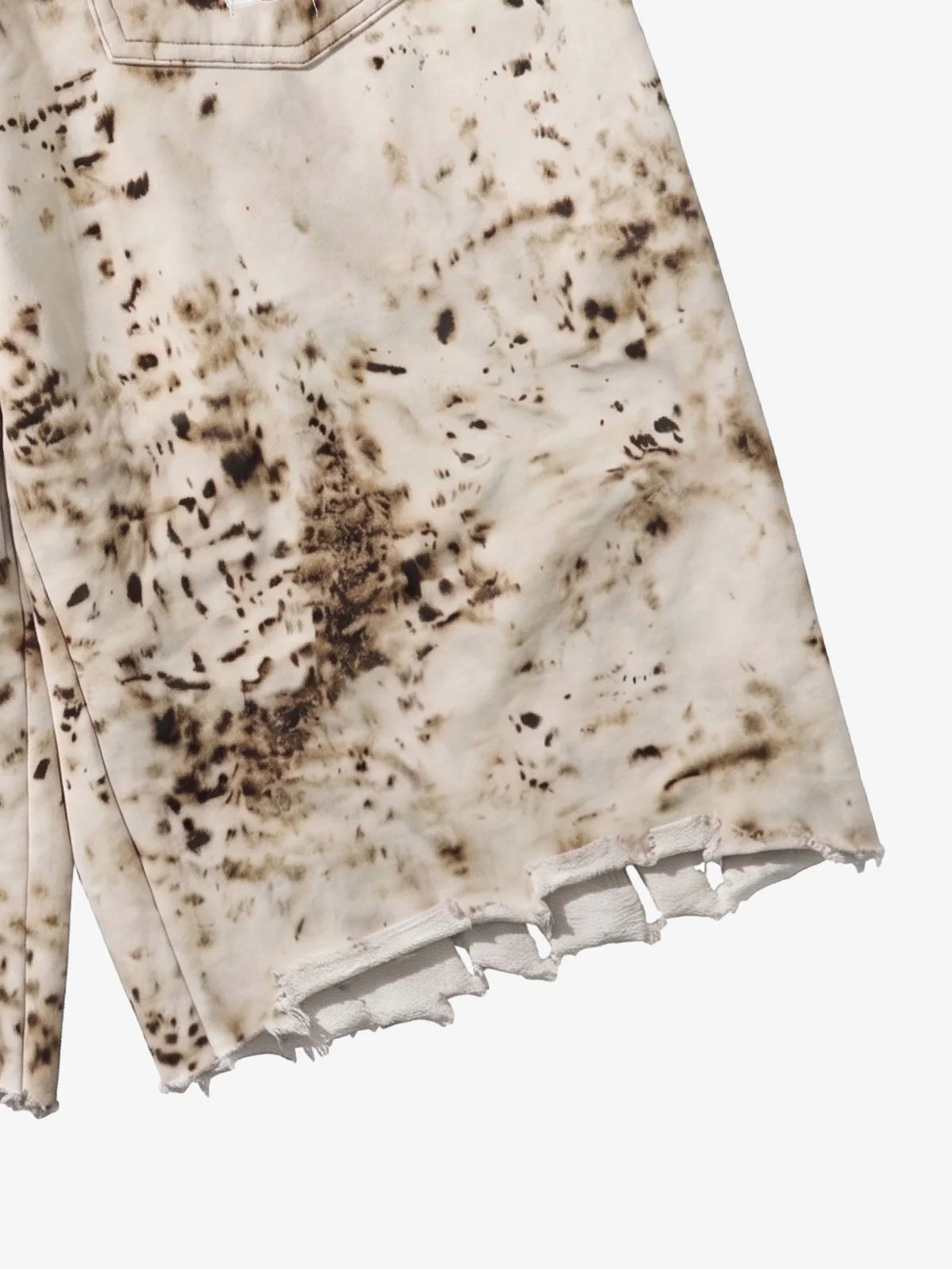 Washed Distressed Irregular Leopard Sleeveless Hooded Vest Set - Image 16