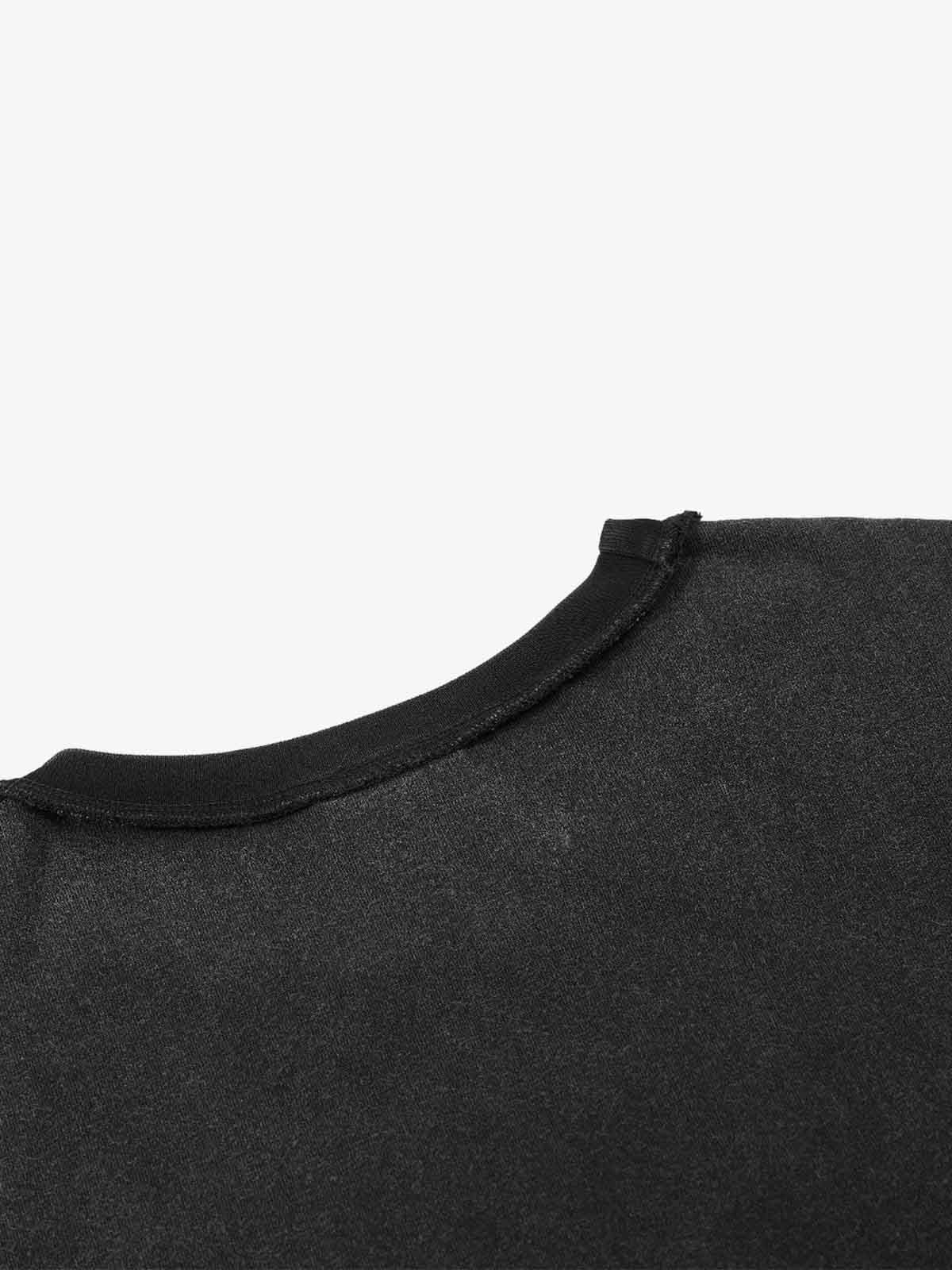 Washed Graphic Deconstructed Punk T-Shirt - Image 3
