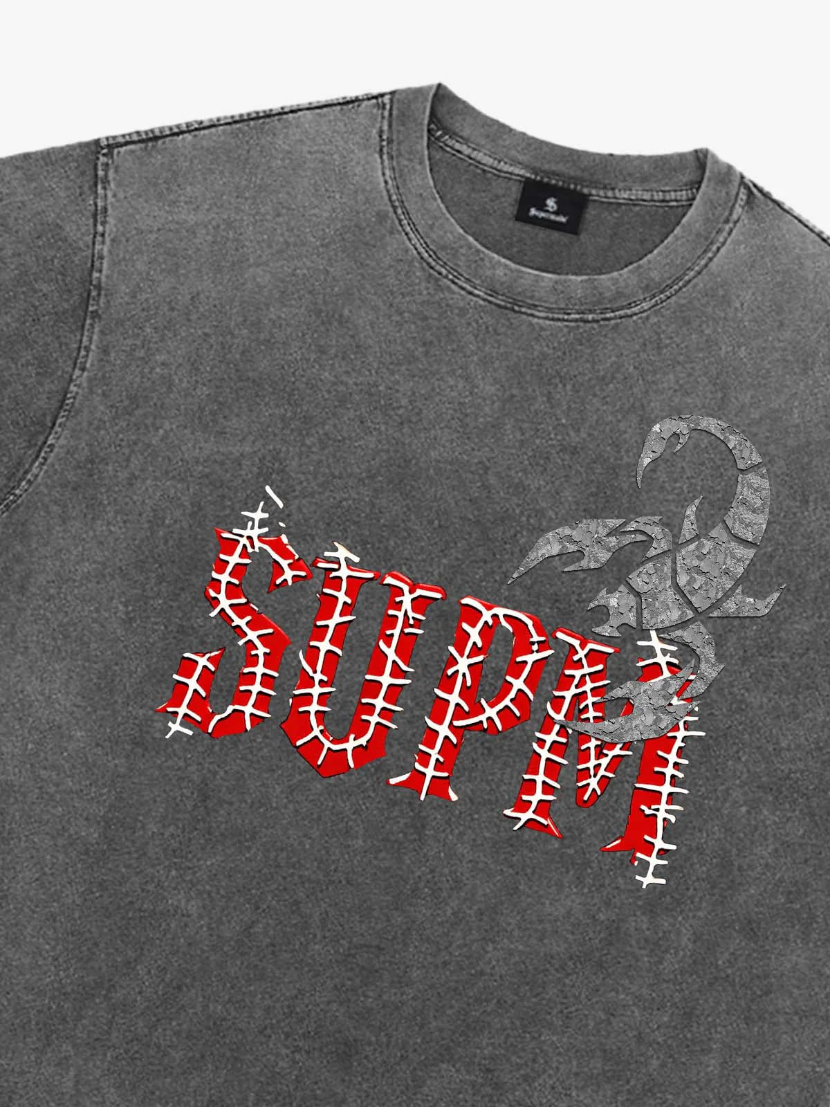 Washed Scorpion Graphic T-Shirt - Image 9