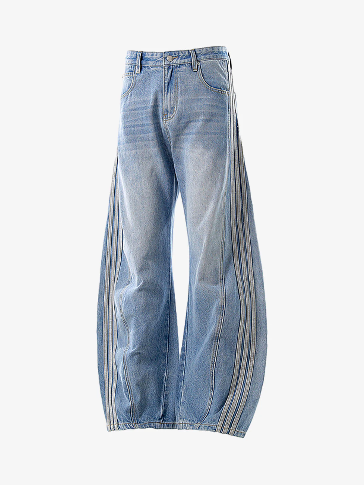 Washed Side Stripe Machete Jeans - Image 3