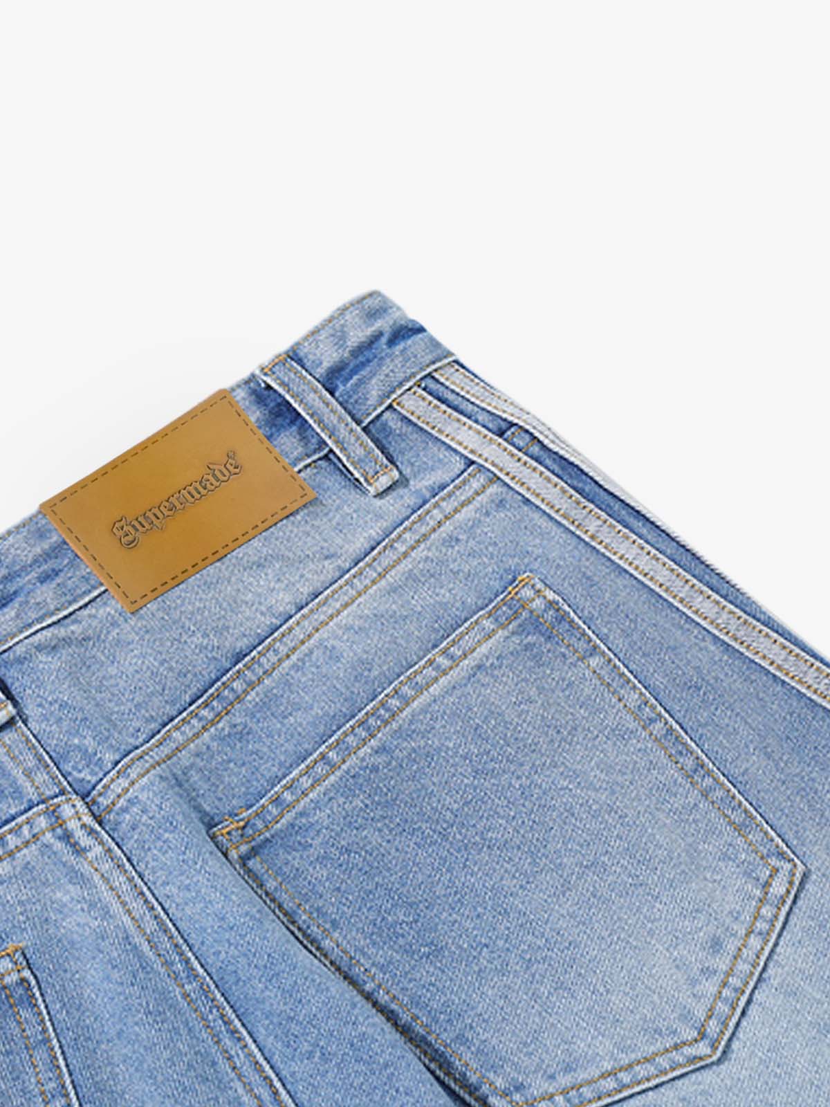 Washed Side Stripe Machete Jeans - Image 7