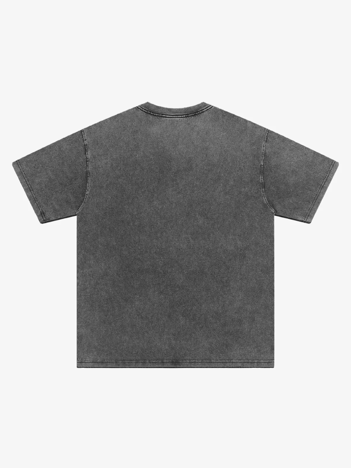 Washed Spray Effect Letter Print T-Shirt - Image 4