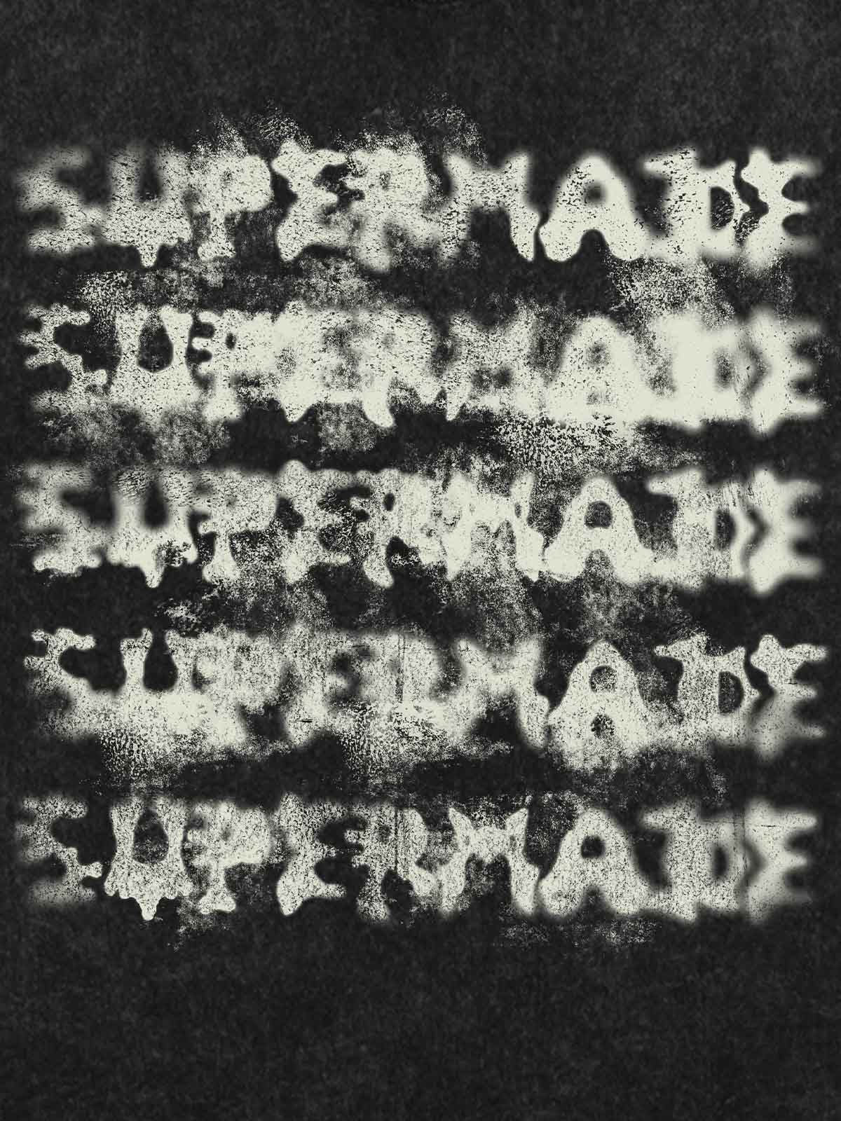 Washed Spray Effect Letter Print T-Shirt - Image 7