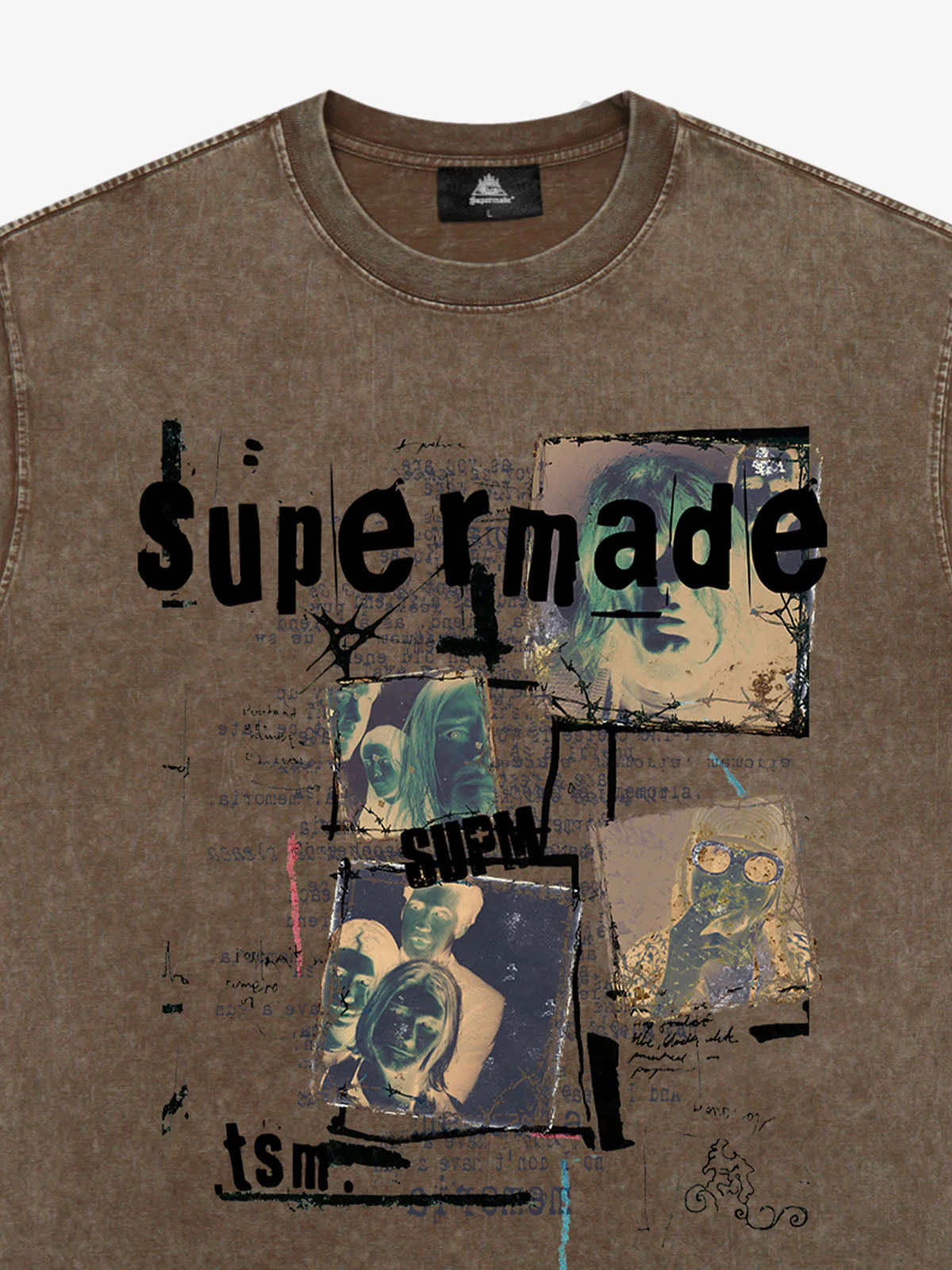 Washed Vintage Collage Graphic T-Shirt - Image 13