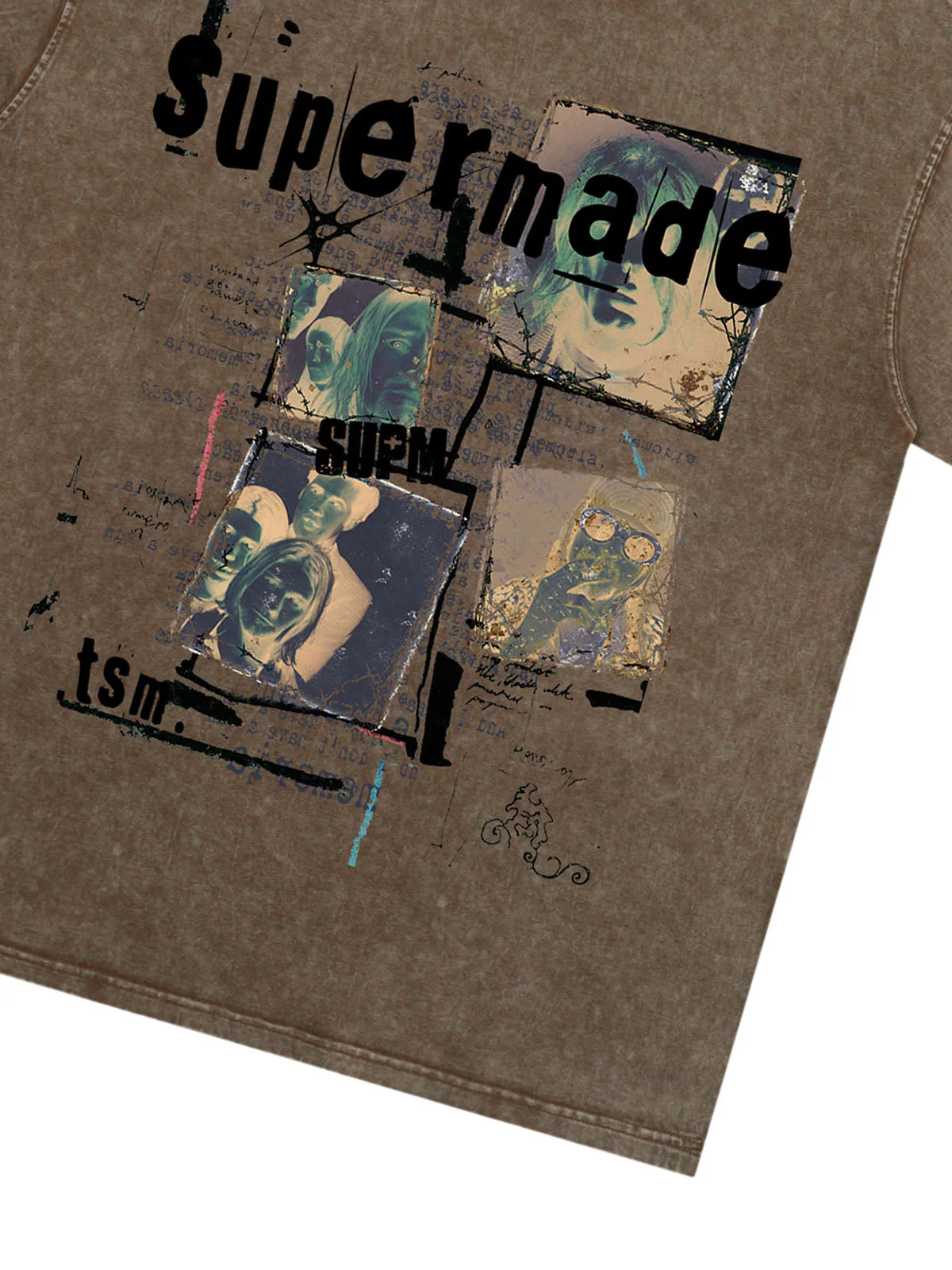 Washed Vintage Collage Graphic T-Shirt - Image 14