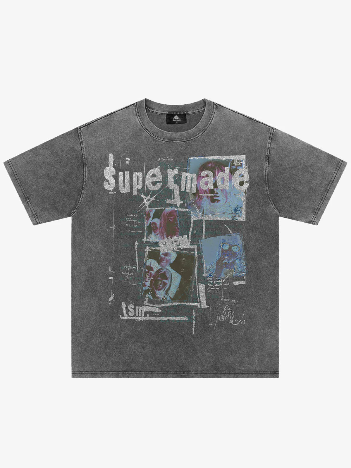 Washed Vintage Collage Graphic T-Shirt - Image 2