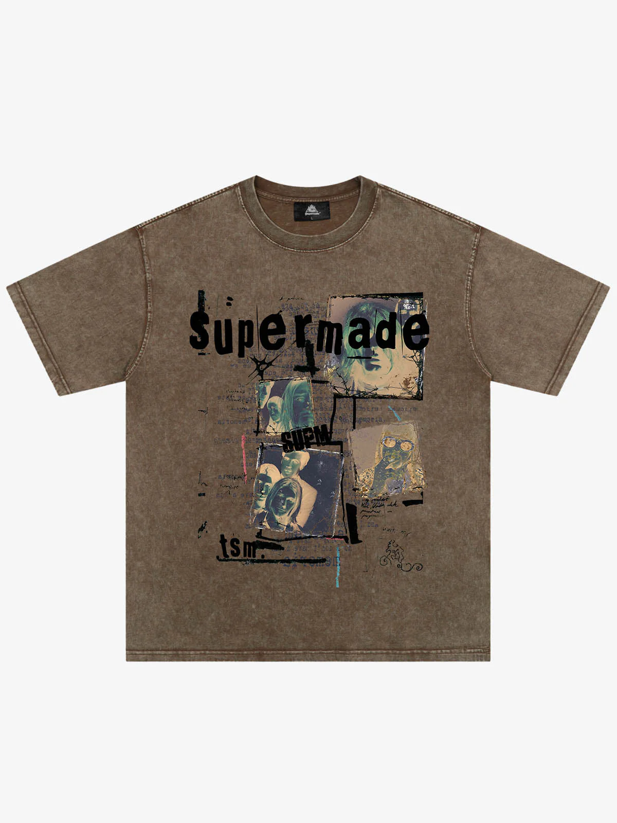 Washed Vintage Collage Graphic T-Shirt - Image 3