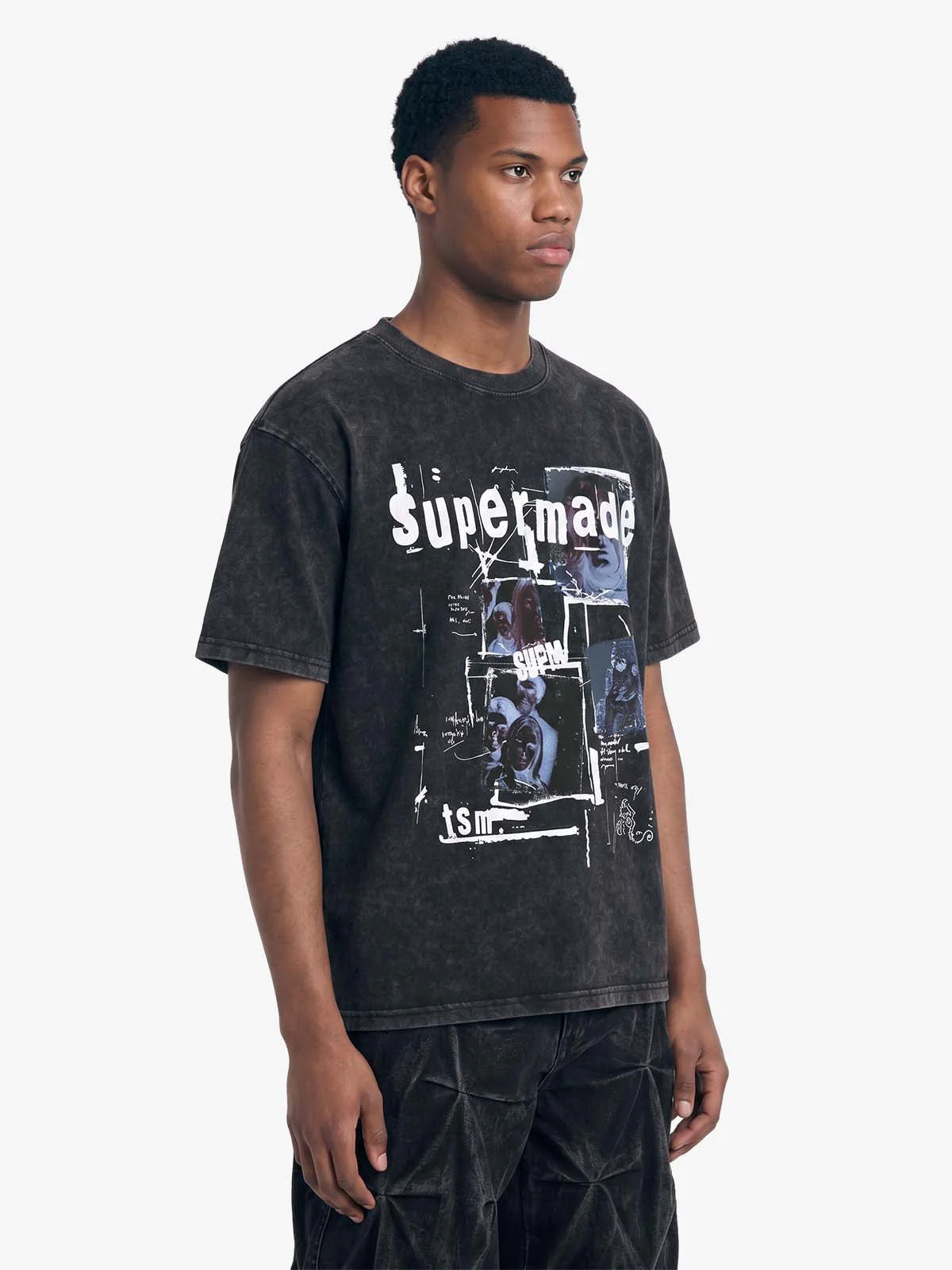 Washed Vintage Collage Graphic T-Shirt - Image 4