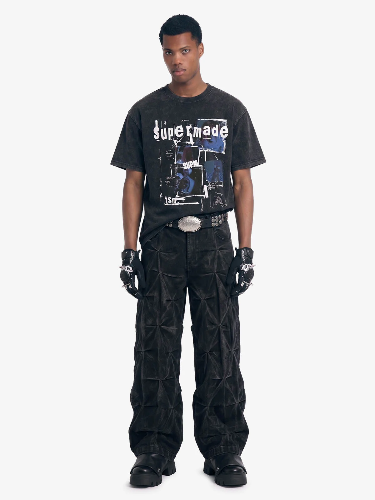 Washed Vintage Collage Graphic T-Shirt - Image 5