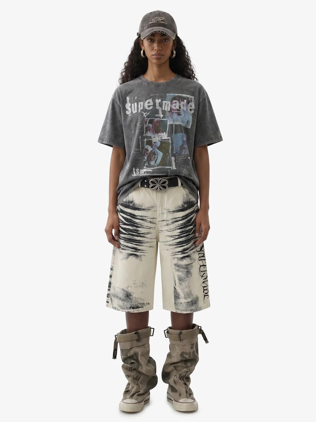 Washed Vintage Collage Graphic T-Shirt - Image 7
