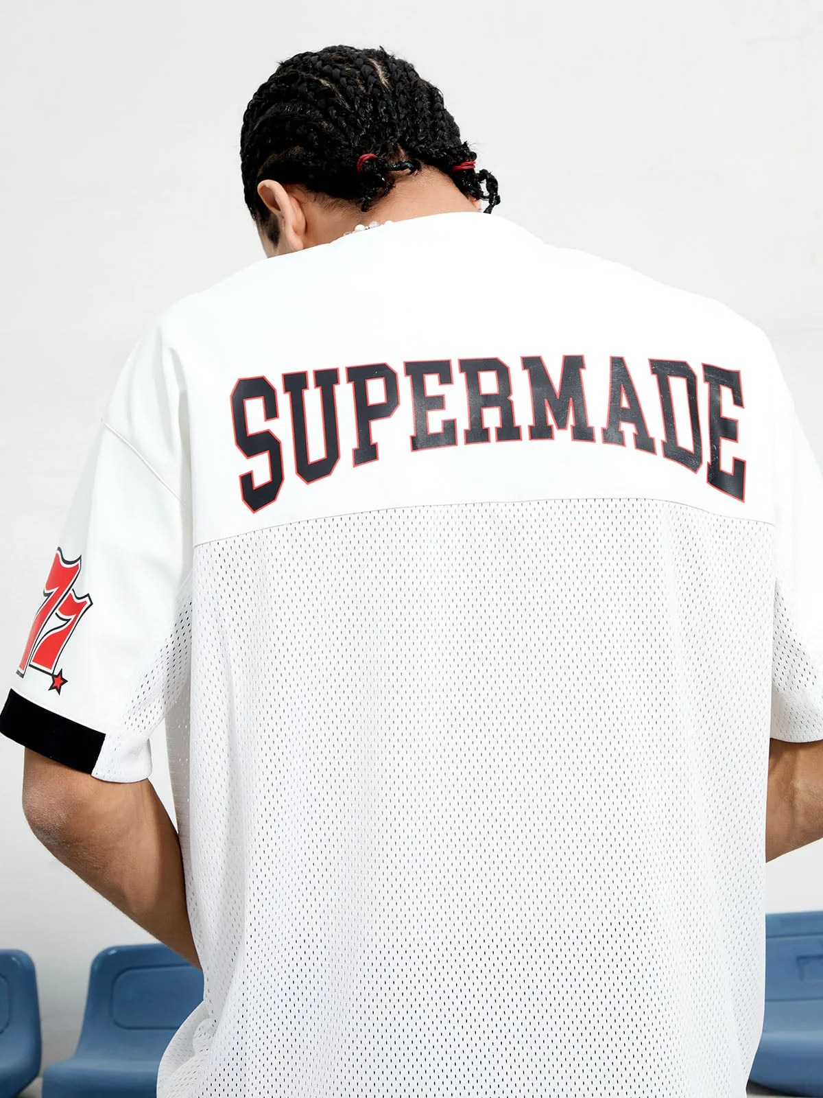 Original "SUPER 7" V-Neck Jersey T-SHIRT - 2400 - Image 7