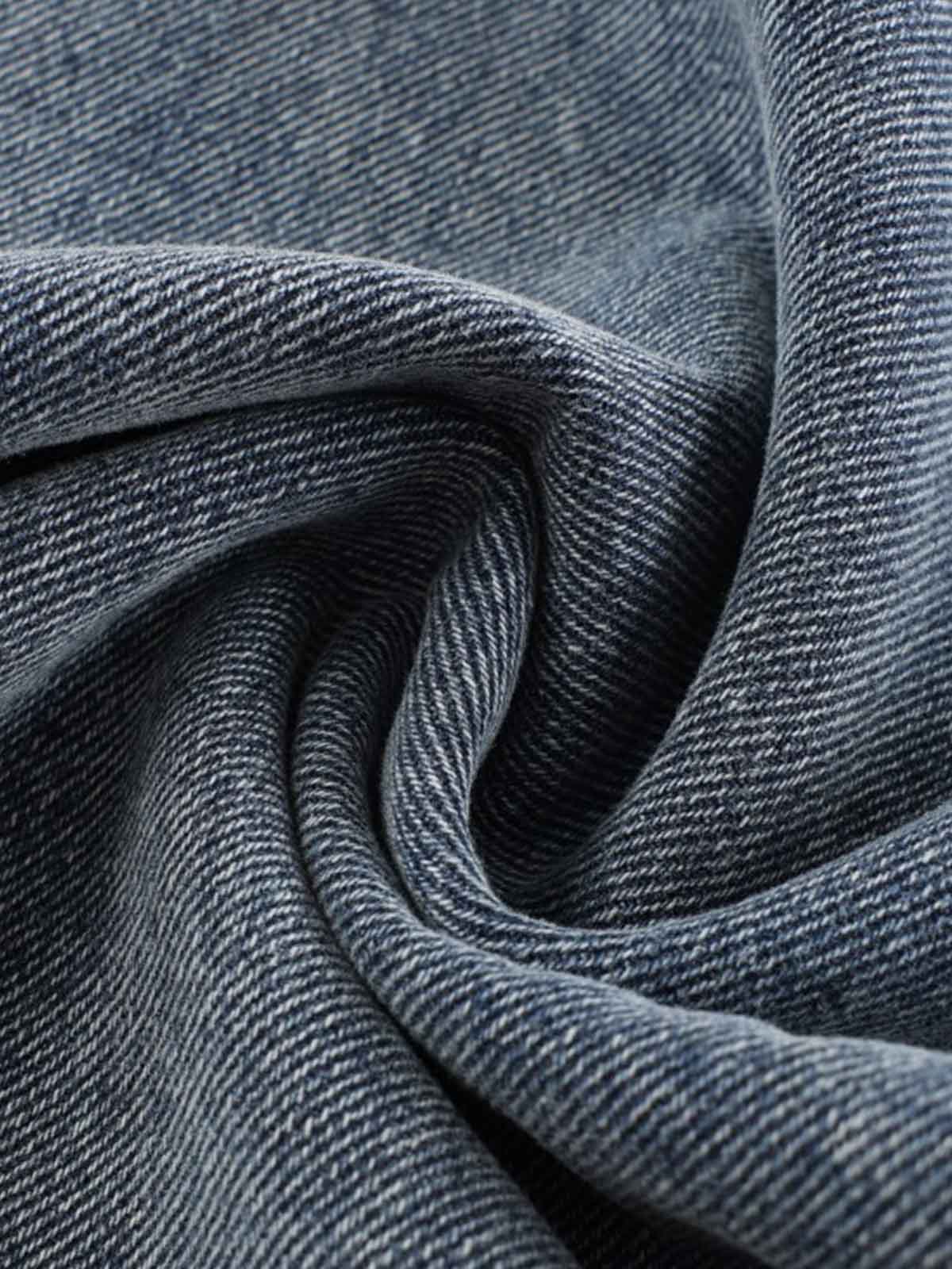 Wrinkle Effect Print Wide Leg Denim Jeans - Image 6