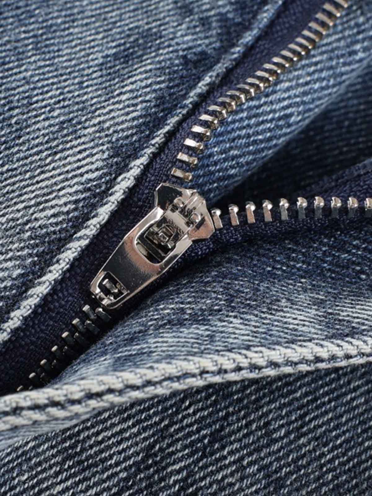 Wrinkle Effect Print Wide Leg Denim Jeans - Image 8