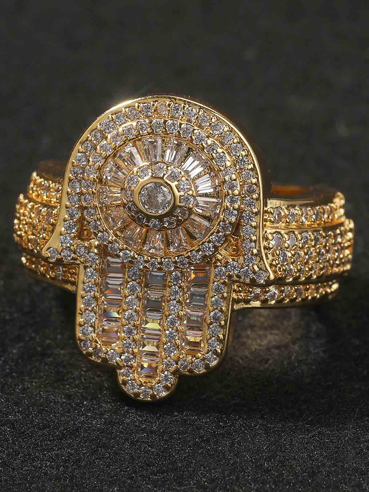 Zircon Palm Statement Ring - Image 2