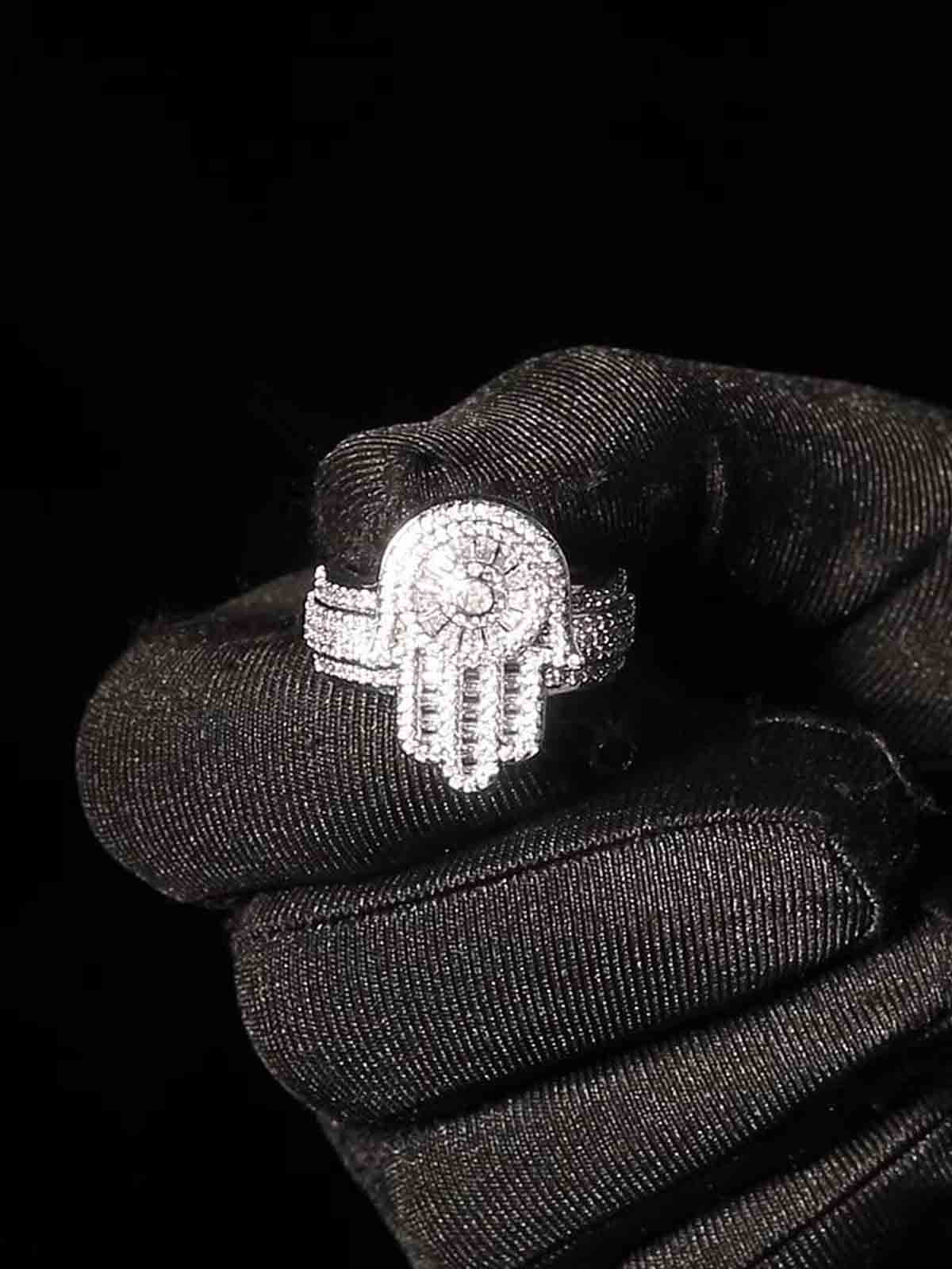 Zircon Palm Statement Ring - Image 8